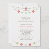 ボタンのベビーシャワーの招待状としてかわいい 招待状 (正面)