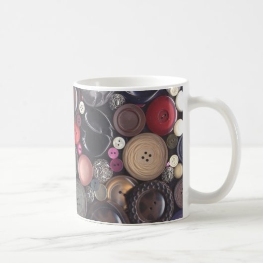 ボタンのマグ コーヒーマグカップ (右)
