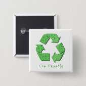 ボタンのリサイクル 缶バッジ (正面&裏面)