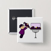 ボタンのロゴ 缶バッジ (正面&裏面)