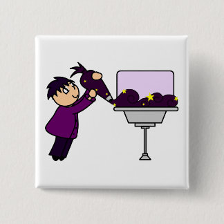 ボタンのロゴ 缶バッジ