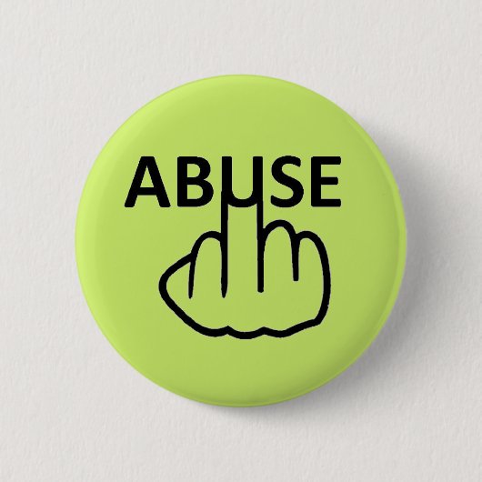ボタンの不正使用の反転 缶バッジ (正面)