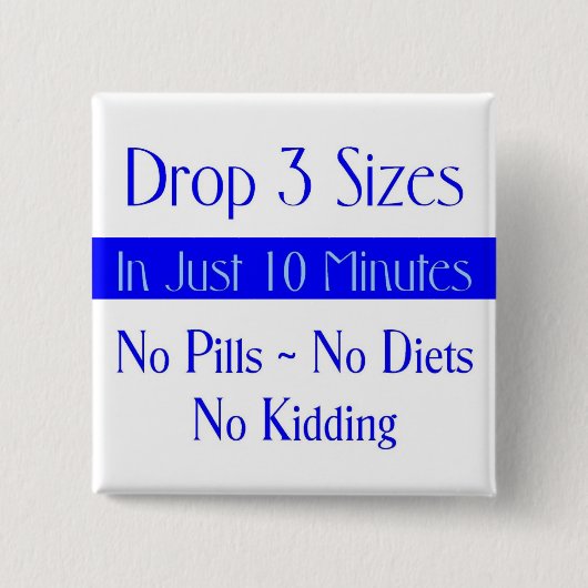 ボタンの低下3の青 缶バッジ (正面)