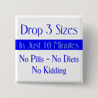 ボタンの低下3の青 缶バッジ