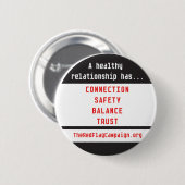 ボタンの健康な人間関係は…持っています 缶バッジ (正面&裏面)