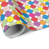 ボタンの包装紙 ラッピングペーパー (ロールコーナー)