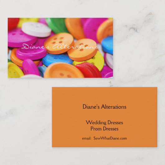 ボタンの名刺 名刺 (正面/裏面)