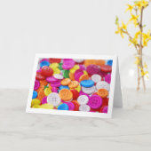 ボタンの挨拶状 カード (黄色い花)