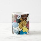 ボタンの数が多い コーヒーマグカップ (中央)