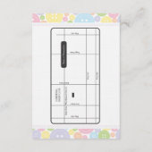 ボタンの方向としてカスタムなかわいい エンクロージャーカード (裏面)