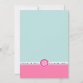 ボタンの最初誕生日(写真)としてかわいい 招待状 (裏面)