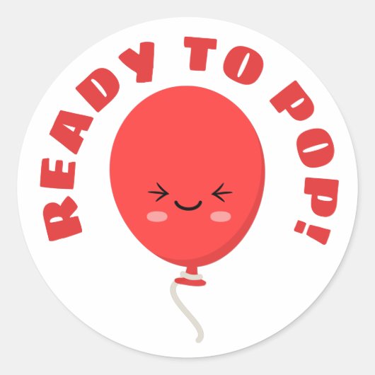 ボタンの準備完了ポップ・アートの ラウンドシール (正面)