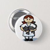 ボタンの獣医 缶バッジ (正面&裏面)