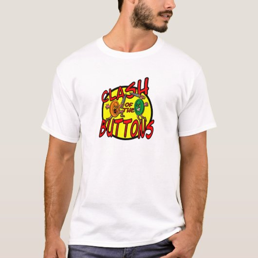ボタンの衝突 Tシャツ (正面)
