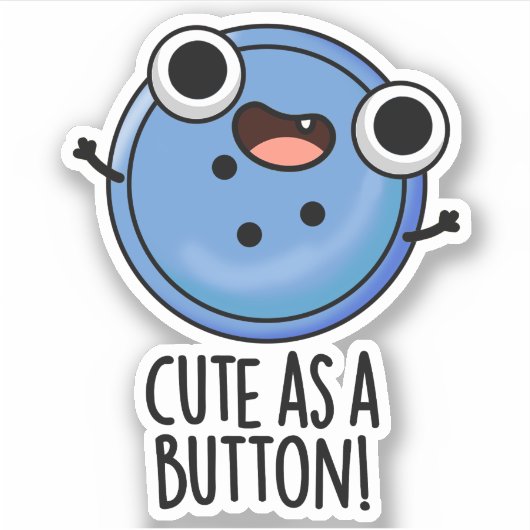 ボタンの裁縫で可愛おもしろいい シール (正面)