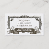 ボタンの裁縫婦のCrafterビジネスを縫うヴィンテージ 名刺 (裏面)