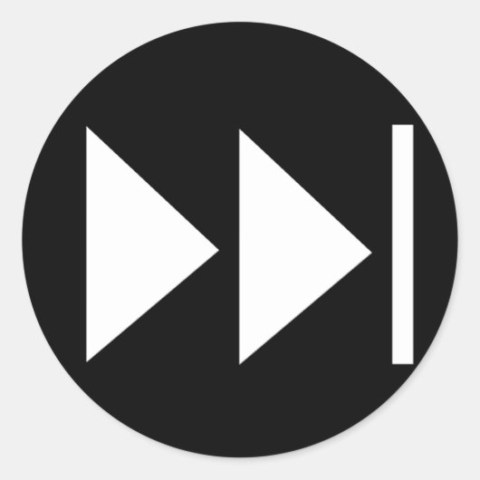 ボタンの記号を早送りして下さい ラウンドシール (正面)