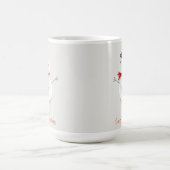 ボタンの雪だるま ホリデーマグカップ コーヒーマグカップ (中央)