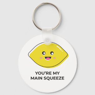 ボタンのKeychain かわいいレモンデザイン キーホルダー