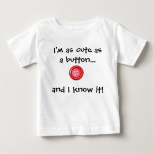 ボタンのTシャツとしてかわいい ベビーTシャツ