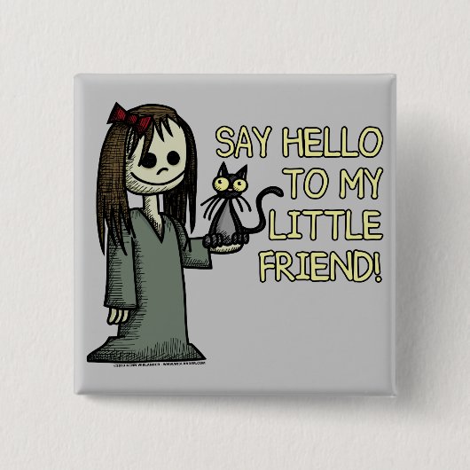 ボタンは挨拶します 缶バッジ (正面)