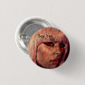 ボタンは賛成します 缶バッジ (正面&裏面)