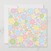 ボタンみたいにカワイイ男の子ベイビーシャワー招待状 招待状 (裏面)