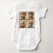 ボタンみたいに可愛い ベビーボディスーツ (裏面)