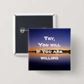 ボタンやる気を起こさせる 缶バッジ (正面&裏面)