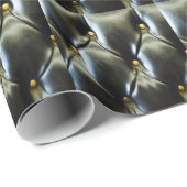 ボタンをかけられた革包装紙 ラッピングペーパー (ロールコーナー)