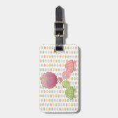 ボタンを使って愛する愛らしいカメカラフルラ ラゲッジタグ (正面縦)