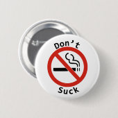 ボタンを吸わないで下さい 缶バッジ (正面&裏面)