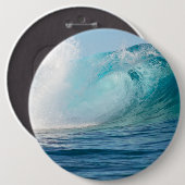 ボタンを壊す太平洋の大きい波 缶バッジ (正面&裏面)