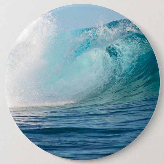 ボタンを壊す太平洋の大きい波 缶バッジ (正面)