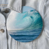 ボタンを壊す太平洋の大きい波 缶バッジ (インサイチュ)