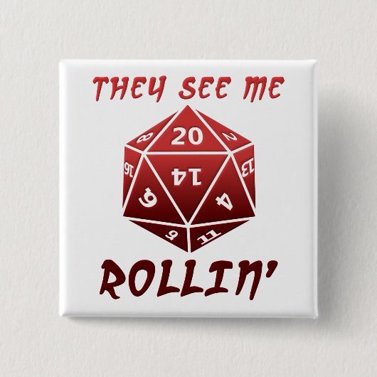 ボタンを押しおもしろいた 缶バッジ (正面)