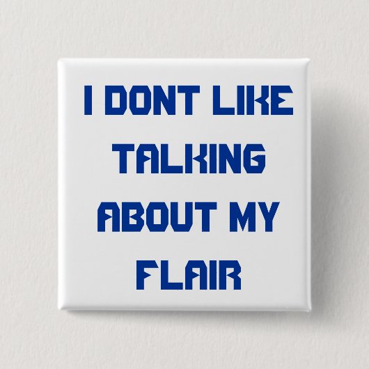 ボタンを押してスキッしゃれているプ 缶バッジ (正面)