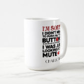 ボタンを押すことを意味していない同僚のボス コーヒーマグカップ (正面右)