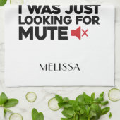 ボタンを押すことを意味していない皮肉な引用文 キッチンタオル (折り畳み)