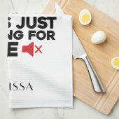 ボタンを押すことを意味していない皮肉な引用文 キッチンタオル (四つ折り)