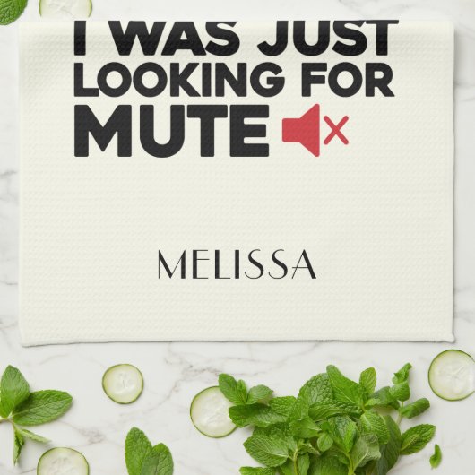 ボタンを押すことを意味していない皮肉な引用文 キッチンタオル (折り畳み)