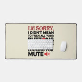 ボタンを押すことを意味していない皮肉な引用文 デスクマット (キーボード&マウス)