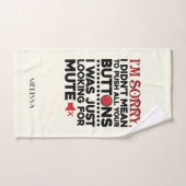 ボタンを押すことを意味していない皮肉な引用文 ハンドタオル (ハンドタオル)