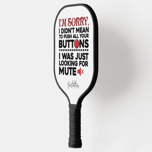 ボタンを押すことを意味していない皮肉な引用文 ピックルボールラケット (左)