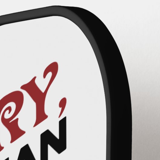 ボタンを押すことを意味していない皮肉な引用文 ピックルボールラケット (左詳細)