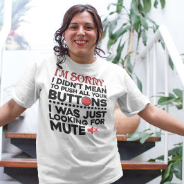 ボタンを押すことを意味していない皮肉な引用文 Tシャツ