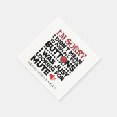 ボタンを押すことを意図して皮肉な引用文紙 スタンダードカクテルナプキン (角)