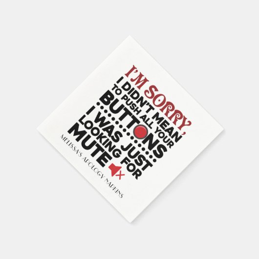 ボタンを押すことを意図して皮肉な引用文紙 スタンダードカクテルナプキン (角)