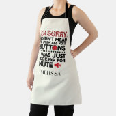 ボタンを押すつもりで皮肉な引用文キッチン エプロン (インサイチュ)