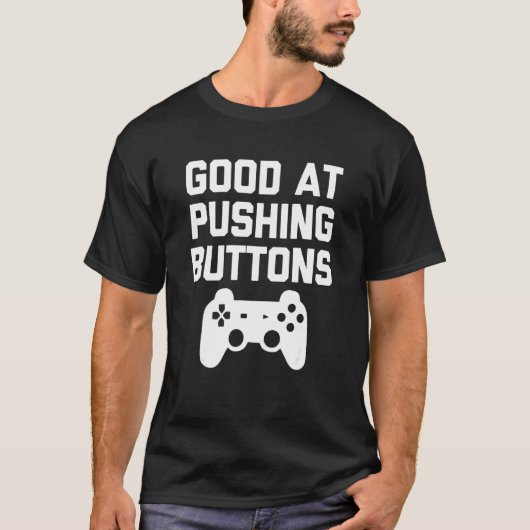 ボタンを押すのが得意ゲーム10代の男の子G Tシャツ (正面)
